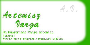 artemisz varga business card